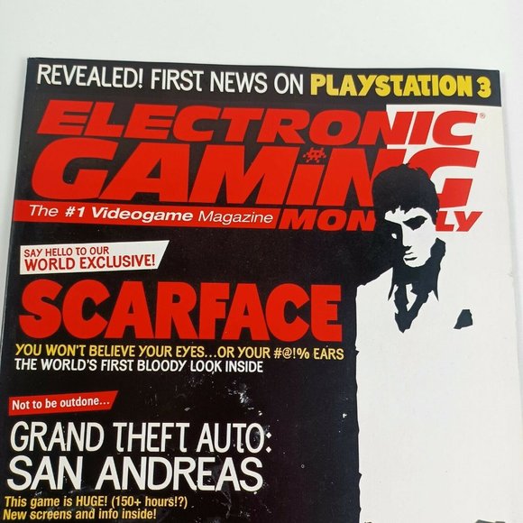 Electronic Gaming Monthly Magazine Scarface Cover 183 October 04 *MINOR WEAR - Picture 3 of 14